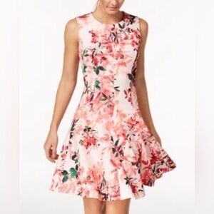 Calvin Klein Floral Pink Midi Dress